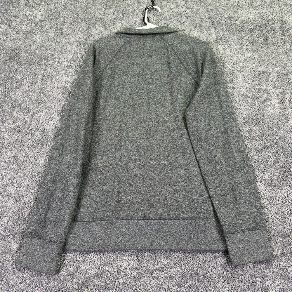 Banana Republic Sweatshirt Mens Large Gray Knit Henley Mock Neck Kangaroo Pocket
